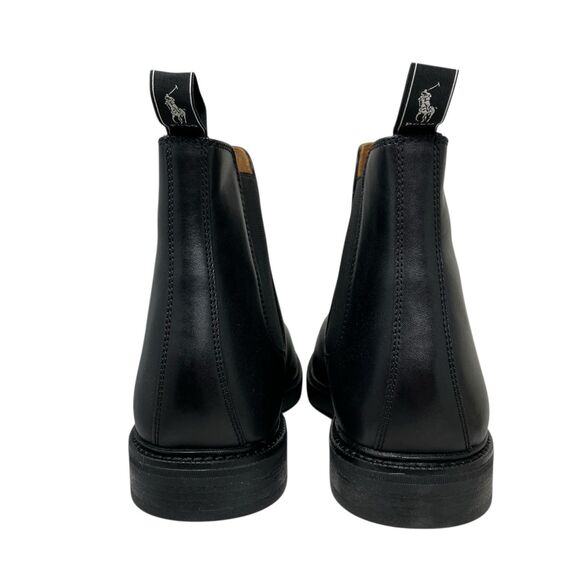 Polo Ralph Lauren Chelsea Boots Mens 10.5 Black Asher Leather Classic Luxury NWB main image 8